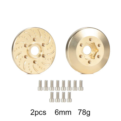 Brass 12mm Hex Wheel Weights Brake Disc Adapters for 1.9 2.2 RC Crawler