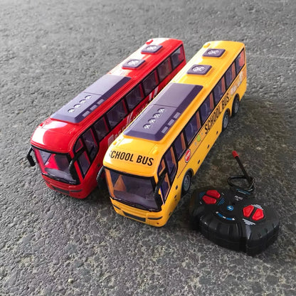 1/30 Electric RC Control Bus Light Remote Tour School City Model Kids