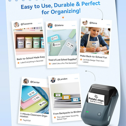 Niimbot B1 Portable Thermal Label Printer Mini Bluetooth Sticker Maker
