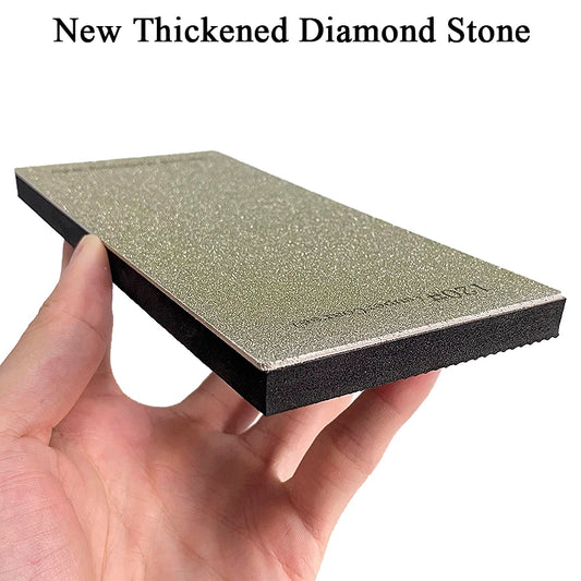 Diamond Knife Sharpening System 15° Whetstone Tool w/ Non-Slip Base
