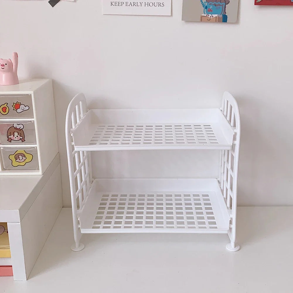 Desktop Stationery Rack Organizer Multi-Functional Plastic Shelf Makeup Holder