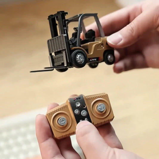 1:64 Alloy RC Forklift Model Toy Remote Control Truck Gift for Boys