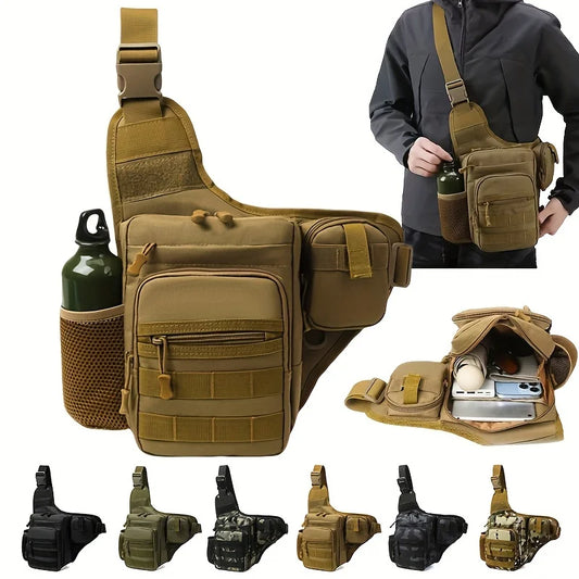 Waterproof Fishing Shoulder Bag Outdoor Sports Cycling Crossbody Chest Single Backpack Travel Climbing Camping Tactical Handbag-EXPROTAS