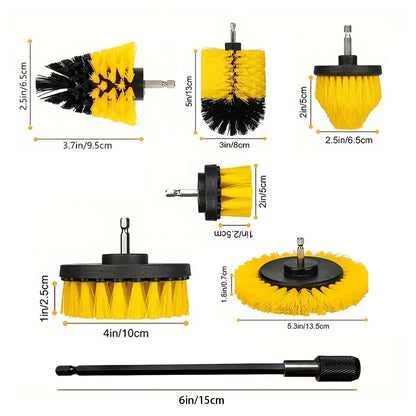 Cleaning Brush Set for Electric Drill Professional Round Bristle Brushes