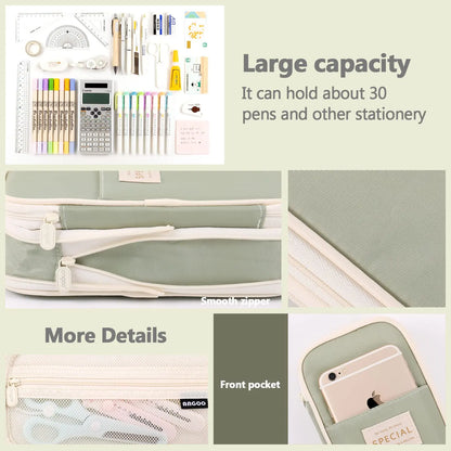 Kawaii Pencil Case Large Capacity Pouch for School Girls Students Stationery