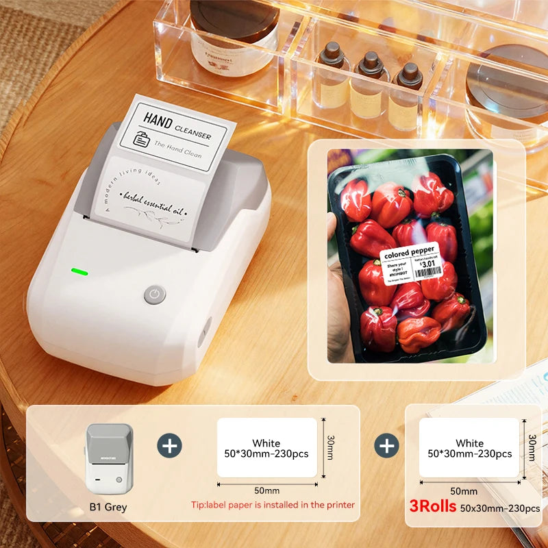 Niimbot B1 Portable Thermal Label Printer Mini Bluetooth Sticker Maker