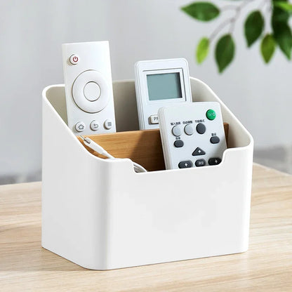 Desktop Storage Organizer Box for Remotes Tissues Cosmetics Office Supplies