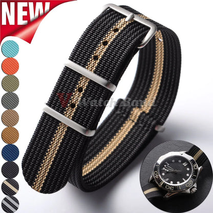 Nylon Watch Strap 18mm 19mm 20mm 22mm Military Band Quick Release Straps