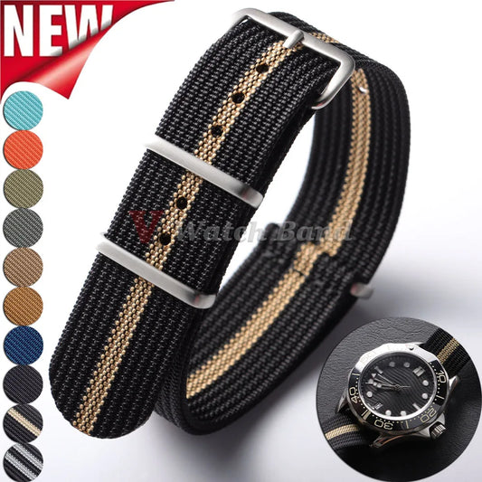 Nylon Watch Strap 18mm 19mm 20mm 22mm Military Band Quick Release Straps
