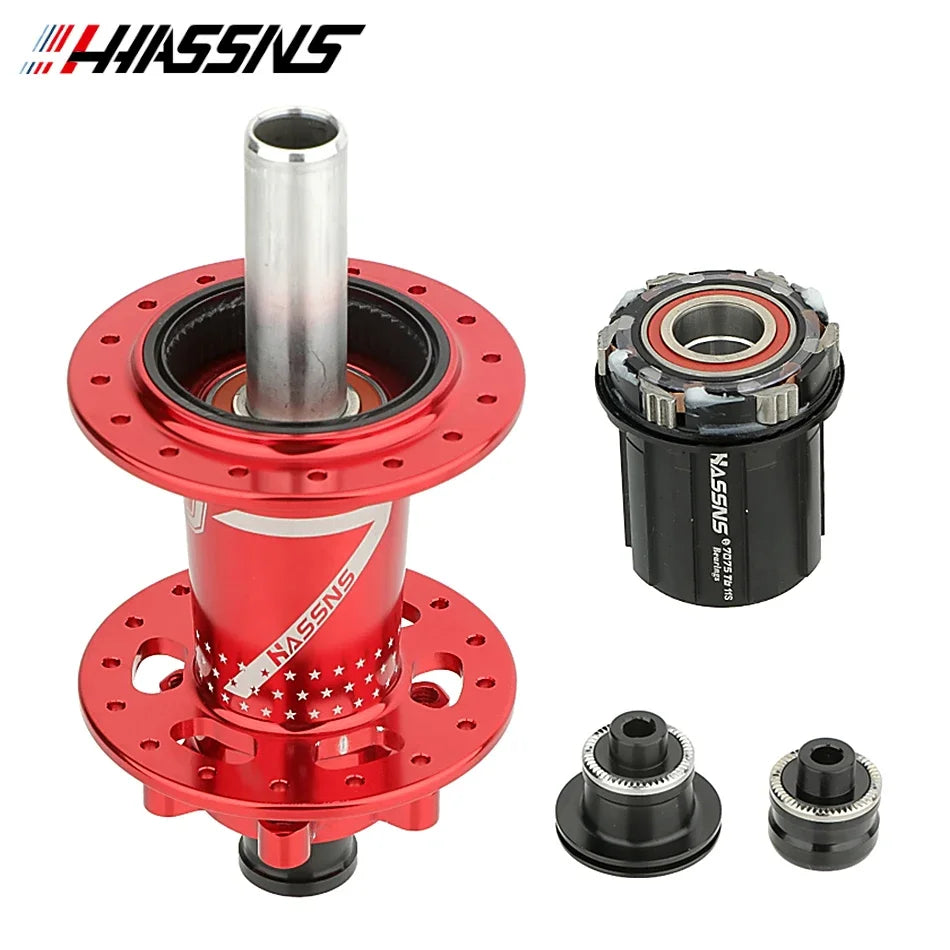 HASSNS PRO7 Hub HG XD MS 32H J-Bend 4 Bearing Freehub for Shimano 8-12 Speed