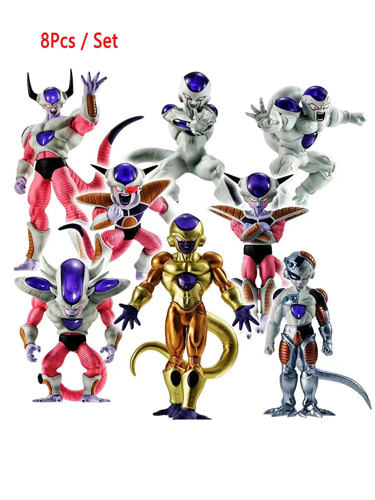 8pcs Dragon Ball Frieza PVC Figures Collectible Anime Statue Model Set