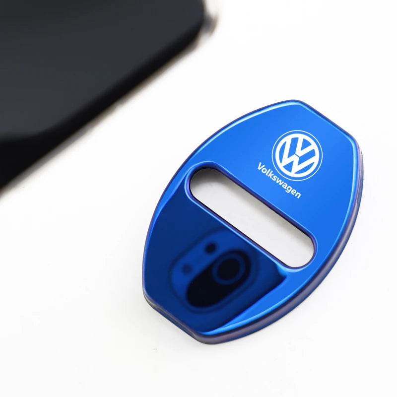 4Pcs Car Door Lock Cover Protective Buckle Sticker for VW Golf MK6