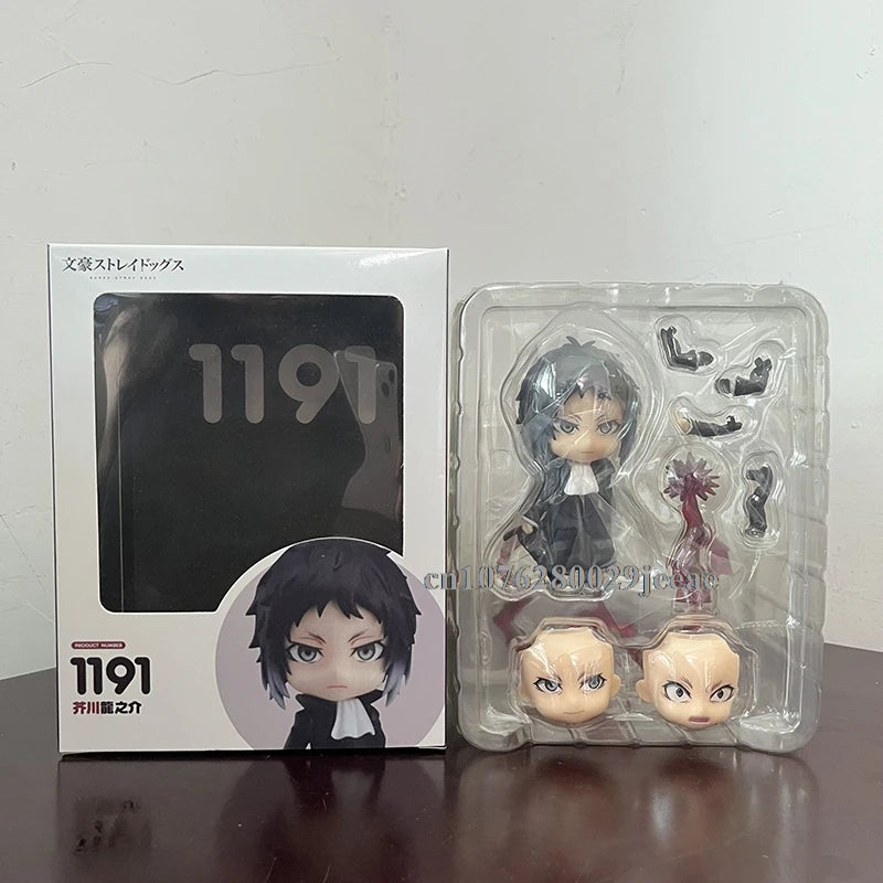 10cm Bungo Stray Dogs Ryunosuke Akutagawa Figure #1191 Changeable Face PVC