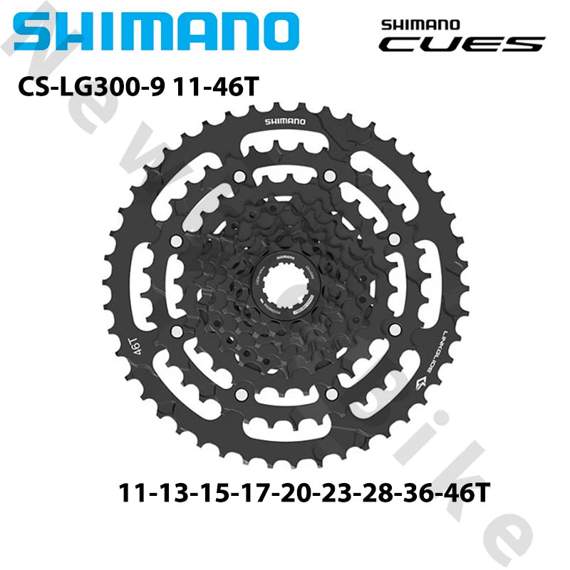 Shimano 9 Speed Cassette 11-36T 11-46T Compatible with Shimano CUES CS-LG300 LinkGlide