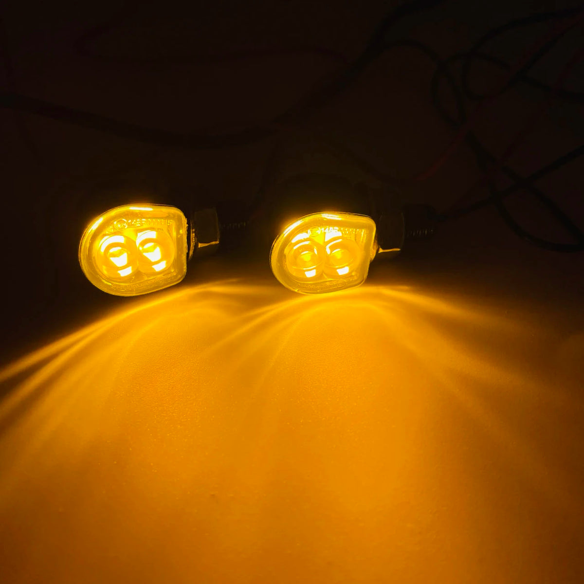2x Turn Signal Light Motorcycle Amber Indicator Blinker Lamp 12V