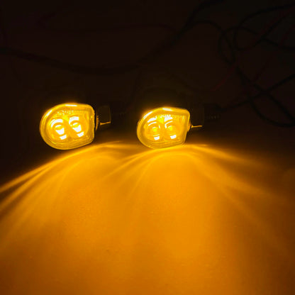2x Turn Signal Light Motorcycle Amber Indicator Blinker Lamp 12V