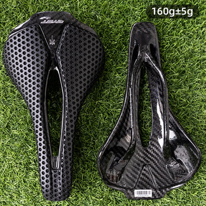 RYET Carbon Fiber Bike Saddle | 250×140mm 120g 3D Printed Road/Gravel Seat
