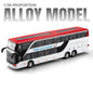 1:30 Sound Light Double Decker Bus Alloy Diecast Model for Kids Gifts