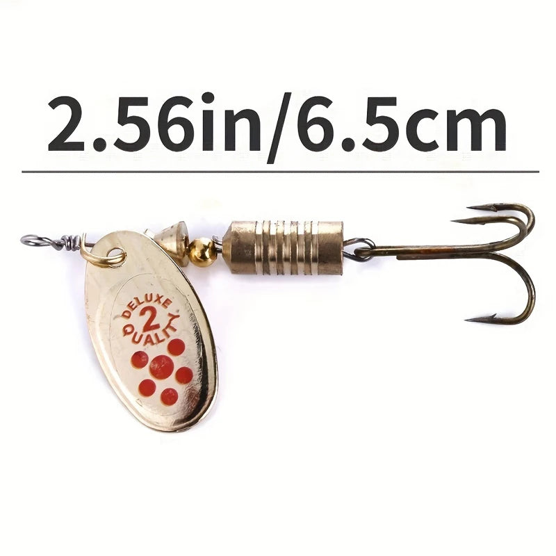 10Pcs Metal Bait Fishing Spinner Spoon Lures for Bass Trout Perch Pike