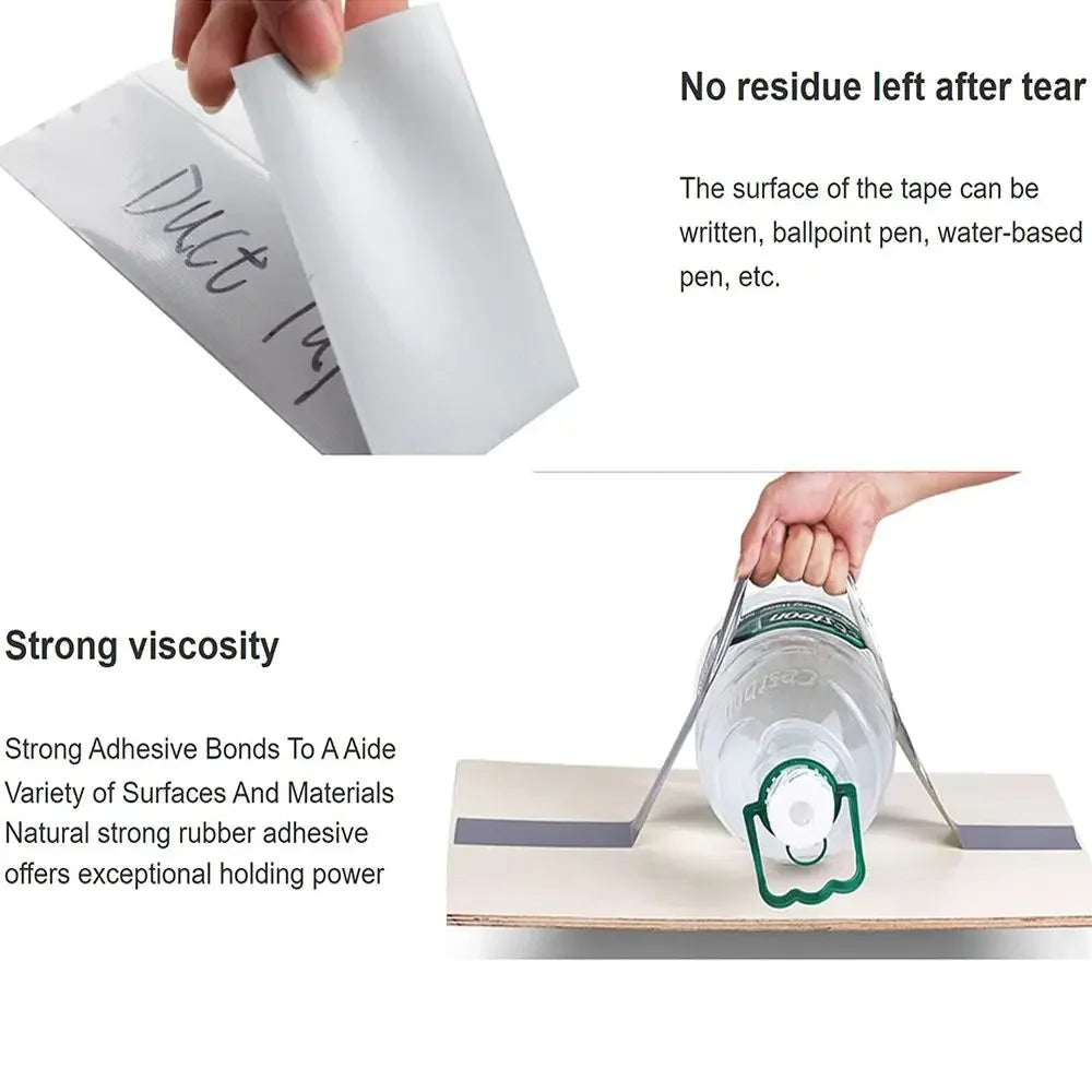 Waterproof Cloth Tape Heavy Duty Duct Gaffer Adhesive Silver 50mm x 50m