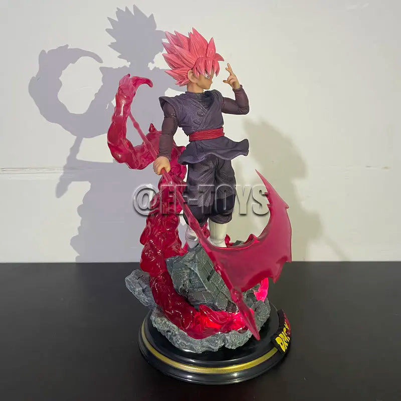 28CM Dragon Ball Z Zamasu Figure Black Goku PVC Action Figures GK Statue with Light Base Collection Model Toys for Children Gift-EXPROTAS