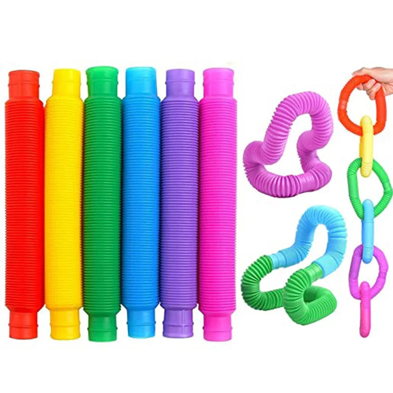 50PCS Colorful Telescopic Tubes Stress Relief Sensory Toy Party Favors