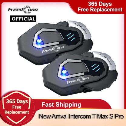 FreedConn Motorcycle Helmet Bluetooth Intercom Headset FM Waterproof Music Share
