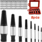 8Pcs Drill Bits Screw Extractor Remover Broken Damaged Easy Out Steel