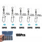 Stainless Steel Bearing Duo-lock Connector Fishing Snaps 200Pcs