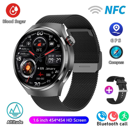 For HUAWEI GT4 Pro GPS NFC Smart Watch Men 360*360 AMOLED Screen Heart rate Bluetooth Call IP68 Waterproof Man Smartwatch 2024-EXPROTAS