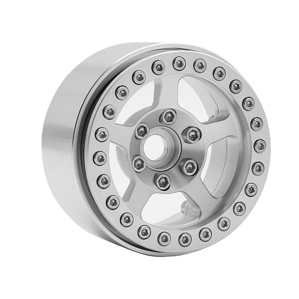 Universal 1/10 RC Crawler 1.9" Beadlock Wheels Aluminum 5-Spoke