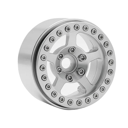Universal 1/10 RC Crawler 1.9" Beadlock Wheels Aluminum 5-Spoke