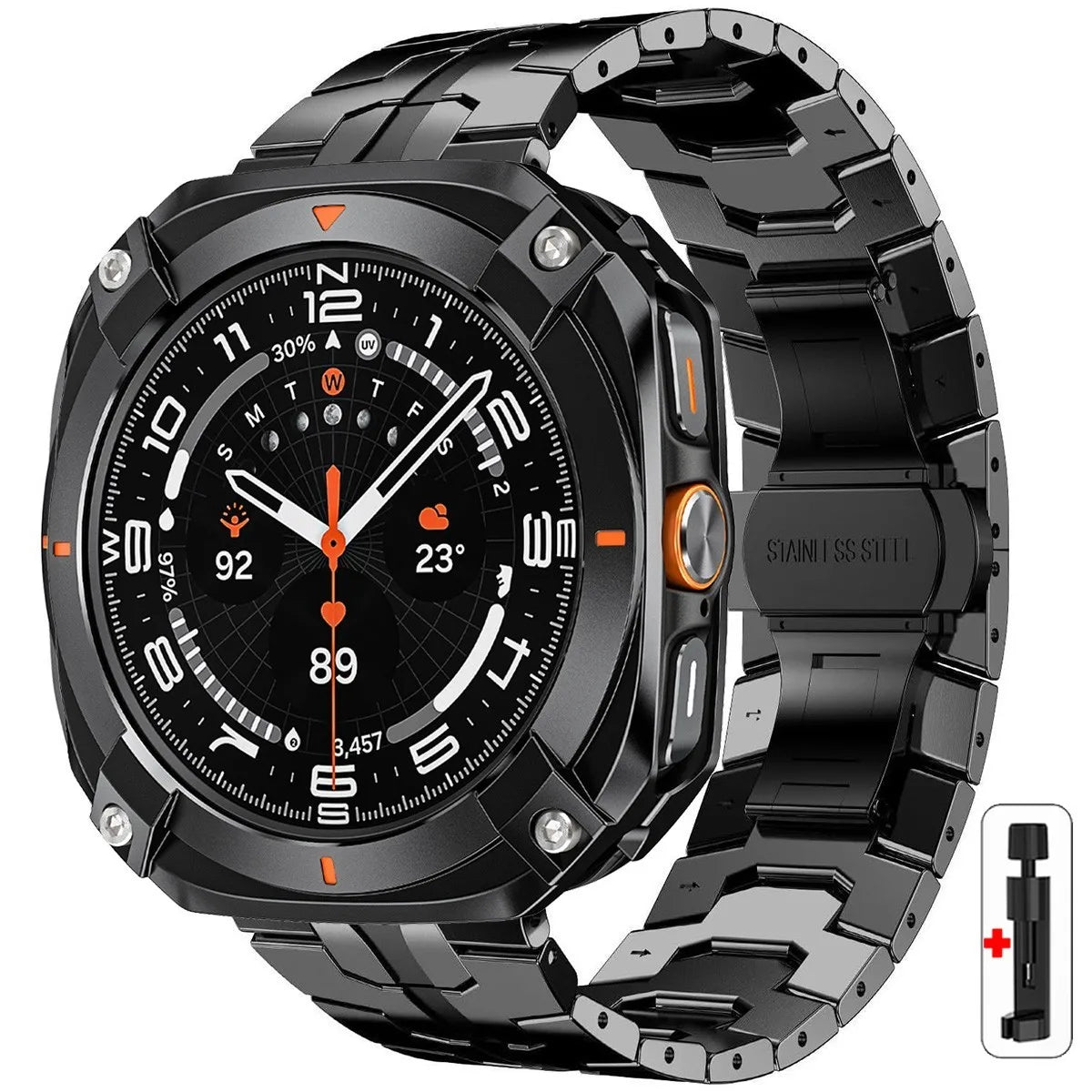 Watch Strap for Samsung Galaxy Ultra 47mm Metal Band Case Luxury