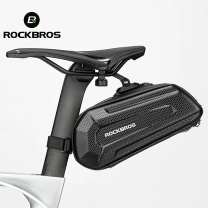 ROCKBROS 1.7L Waterproof Rear Bike Bag Quick-Release Seatpost Shockproof Storage