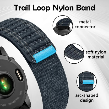 Nylon Strap for Garmin Fenix 8 7 6 5 Quickfit 20mm 22mm 26mm Band