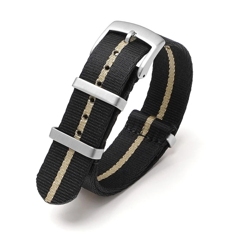 Nylon Watch Strap 24mm for Omega Seiko Mens Canvas Sport Band