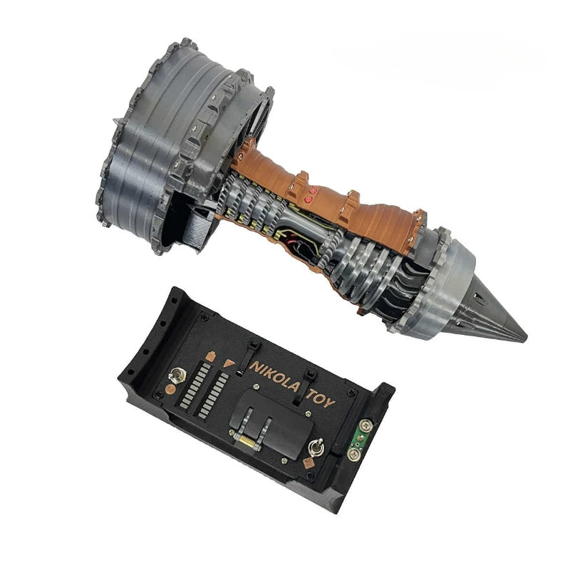 TR900 Super Turbofan Engine Model Brushless Motor Function Fan Electric Buffer 3D Printing Process Boutique Toy Collection-EXPROTAS