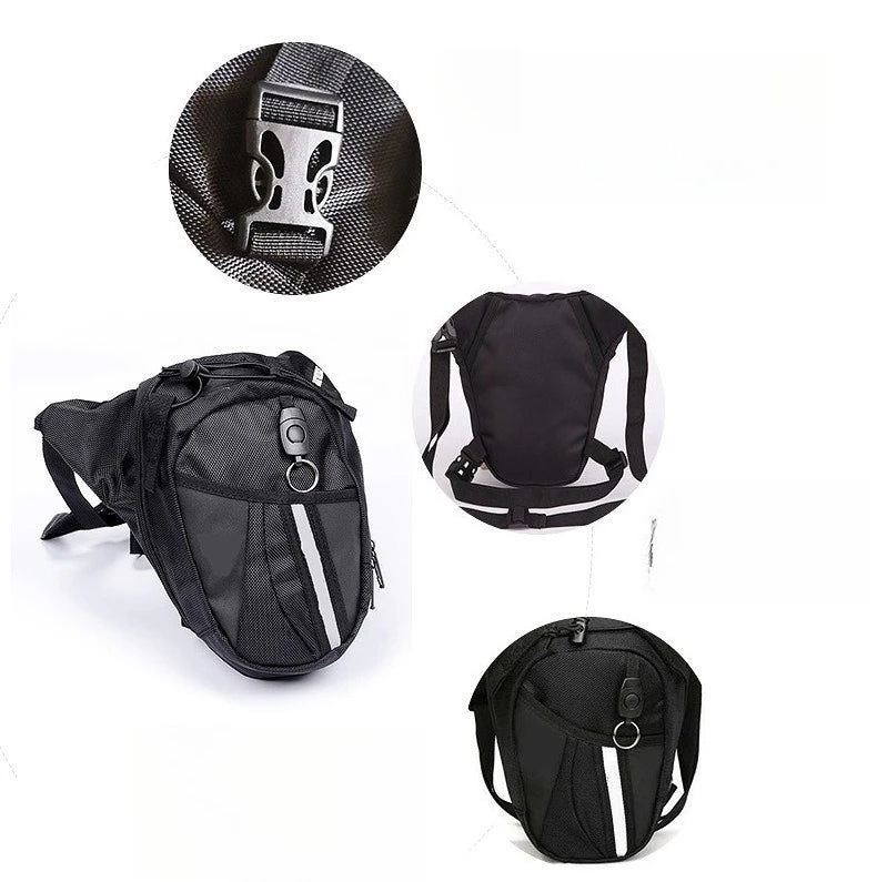 Motorcycle Leg Bag Waterproof Thigh Waist Pack Drop Hip Belt for Bikers