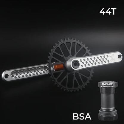 ZEROING Road Folding Bicycle Crankset 10/11/12speed Single Chainring 40/42/44/46/48T With Bracket Bottom BSA For Gravel Bike-EXPROTAS