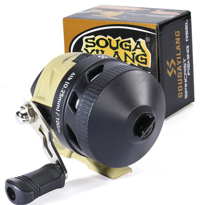 Freshwater Casting Reel Sougayilang 3.4:1 Gear Ratio Alloy Spool with Line