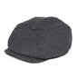 Wool Tweed Newsboy Cap Herringbone Vintage Men Gatsby Flat Hat
