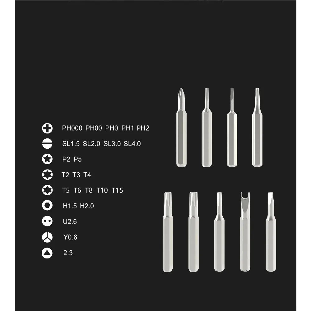 25-in-1 Magnetic Precision Screwdriver Set for Phone Laptop Repair Bits