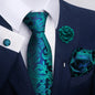 Men's Pocket Square Cufflink Tie Set Wedding Accessories by EXPROTAS