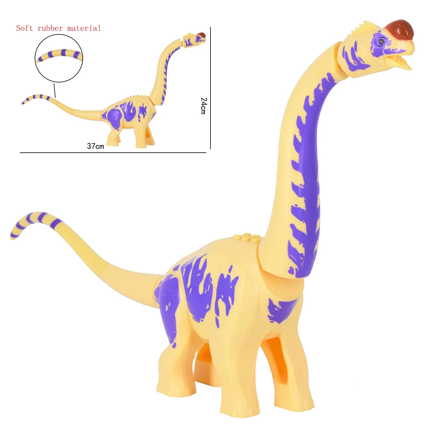 MOC Jurassic Building Block Dinosaur Model Big Brachiosaurus Toy