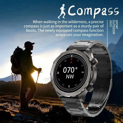 2024 New For Huawei Xiaomi GPS Sports Smartwatch Men NFC Compass Fitness Tracker IP68 Waterproof Bluetooth Call Smartwatch Man-EXPROTAS
