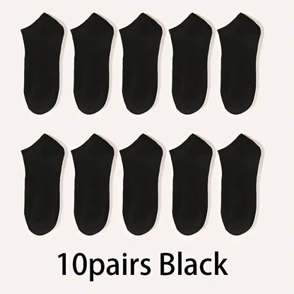 5/10-Pack Unisex Comfort-Fit Ankle Socks Lightweight Breathable Sports Wear