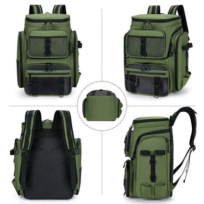 50L Fishing Bag with Rod Holders Chest Bag Fish Tackle Lure Organizer Storage Backpack Outdoor Camping Hiking Large Bagpack-EXPROTAS