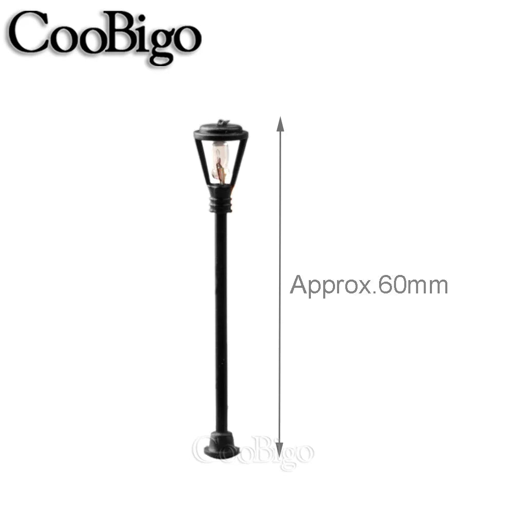 10Pcs Miniature Street Lamp Micro Light Model Landscape Decoration