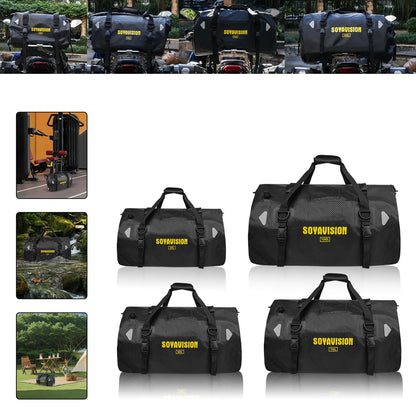 Motorcycle Waterproof TailBag Travel Outdoor Dry Luggage Roll Pack Bag 20/66/100L Motorbike Luggage Backpack Motorcycle Seat Bag