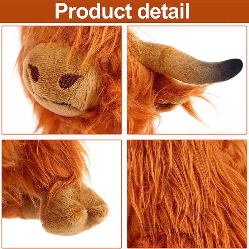 Highland Cow Plush Soft Stuffed Animal Doll Home Decor Toy 29cm